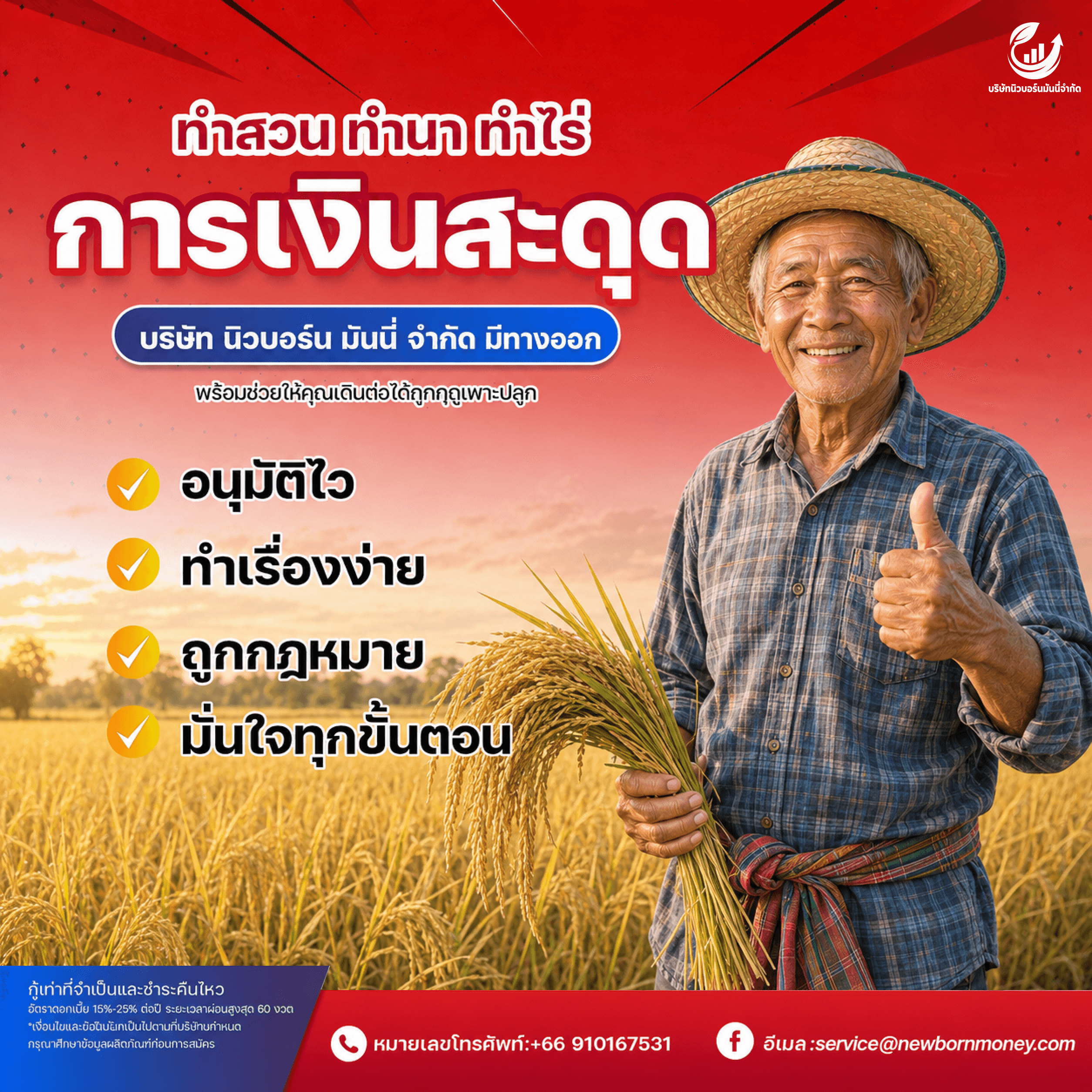 สินเชื่อสำหรับเกษตรกร
